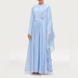 Elegant Light Blue Women's Maxi Dress